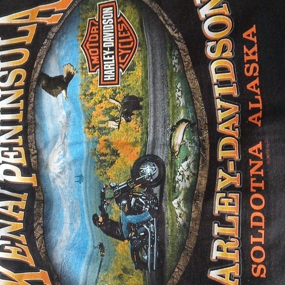 Harley Davidson T-Shirt Tank Alaska Kenai Peninsula 2012 Sleeveless 2X Biker - Picture 4 of 11
